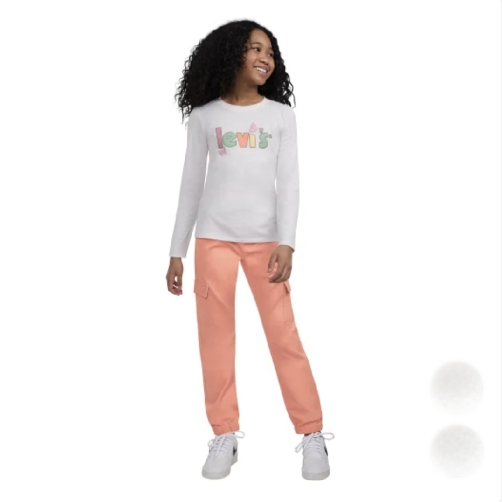 Levi's White Long Sleeve Tee for Kids